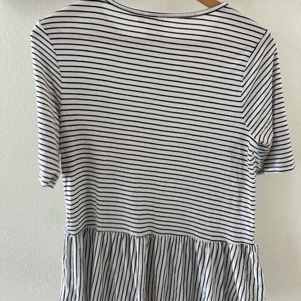 Striped Peplum Blouse